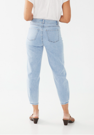 French Dressing Lightweight,Tapered Girlfriend Denim | Vintage Blue