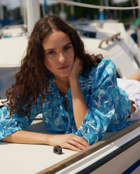 Melissa Nepton Monia Blouse | Blue Bloom