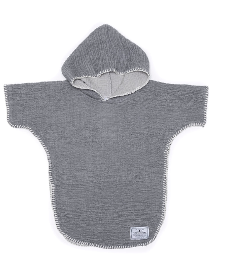 Tofino Towel The Pebble Kids Poncho | 12-24 M, 2-6 Y | Coral, Grey, Sage & Charcoal