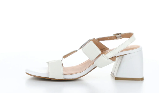 Bos & Co Glow Sandals | White + Silver