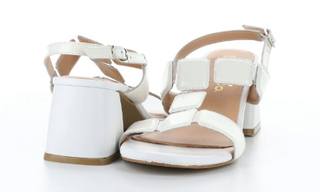 Bos & Co Glow Sandals | White + Silver