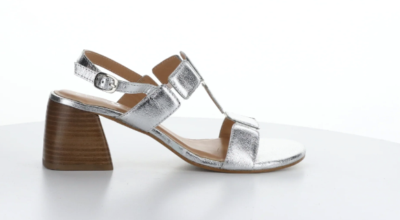 Bos & Co Glow Sandals | White + Silver