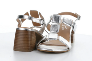Bos & Co Glow Sandals | White + Silver