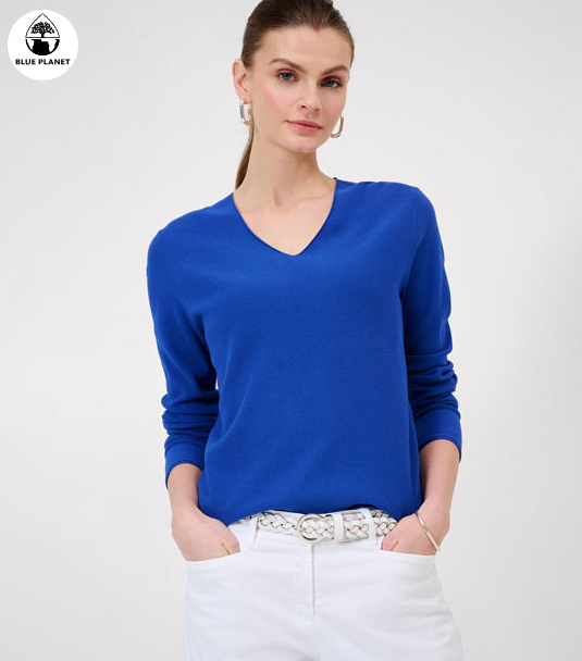Brax Lesley Sweater | Rosa + Inked Blue