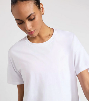 MPG Cropped Boyfriend Tee | White