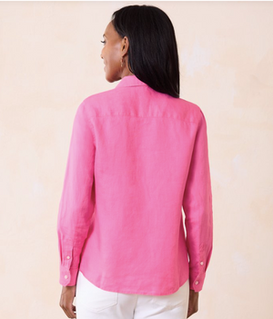 Tommy Bahama Coastalina Linen Shirt | Pink Apple
