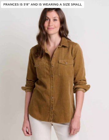 Toad & Co Scouter Cord Long Sleeve | Honey-Brown