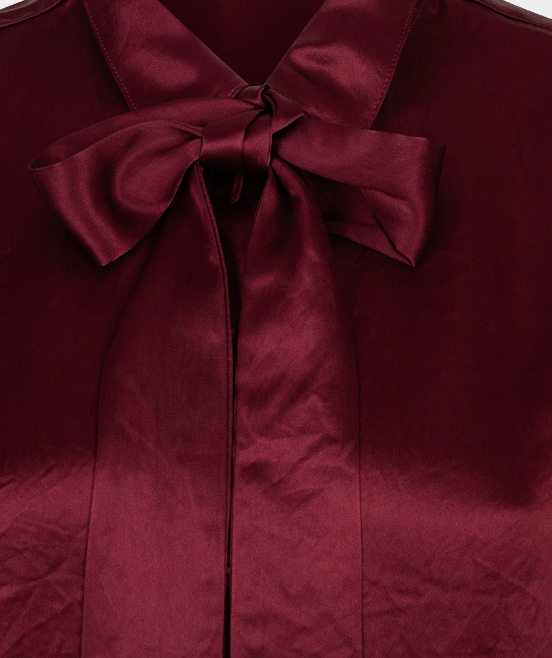 Esqualo Crushed Satin Skirt | Wine + Chocolate