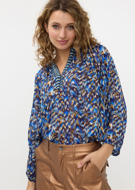 Esqualo Fancy Tape Mystery Estate Blouse | Multi