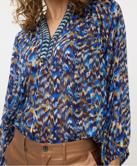 Esqualo Fancy Tape Mystery Estate Blouse | Multi