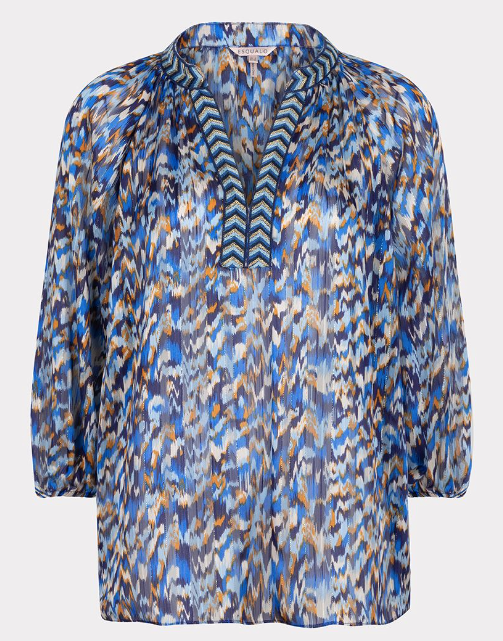 Esqualo Fancy Tape Mystery Estate Blouse | Multi