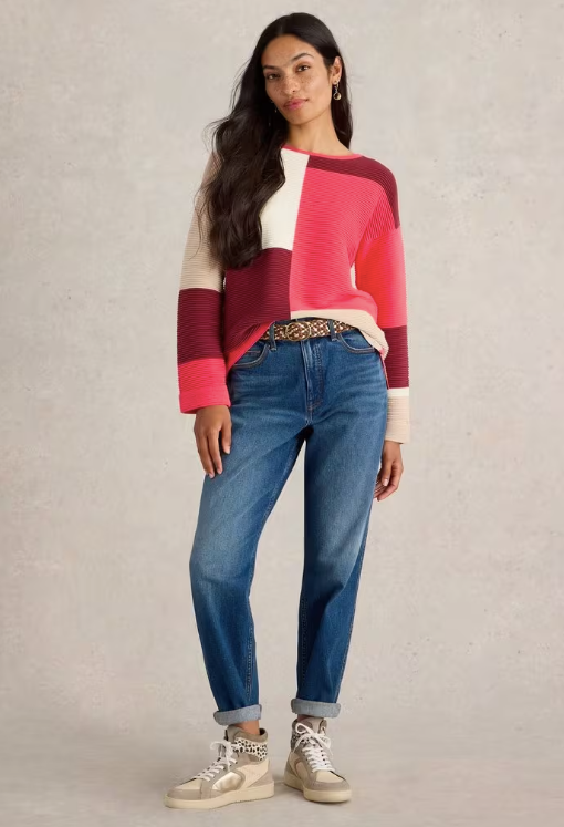 White Stuff Jana Abstract Jumper | Plum