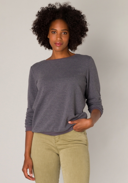 Yest Olvin Essential Top | Grey + Dark Red