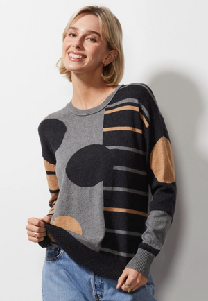 Zaket & Plover Spot On Stripes Sweater | Cloud