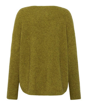 Manstead Zoe Loose Fit Sweater | Olive + Blue