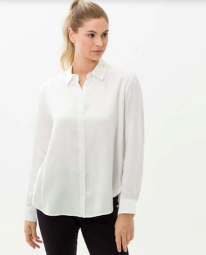 Brax Vic Shirt | Berry + Black + Off-White