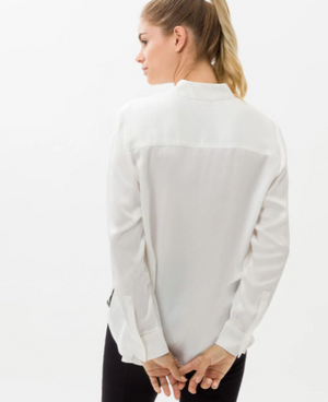 Brax Vic Shirt | Berry + Black + Off-White