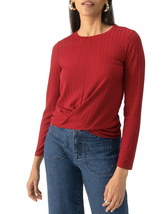 Sanctuary The It Girl Top | Black + Garnet