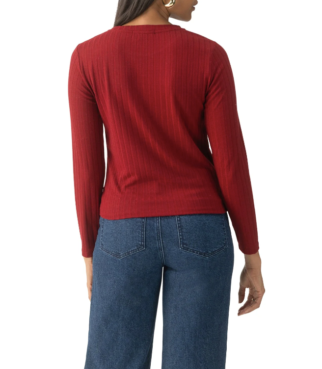 Sanctuary The It Girl Top | Black + Garnet