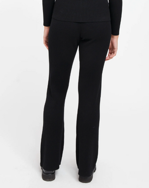 Brunette The Label Olivia Rib Knit Straight Leg Pant | Black