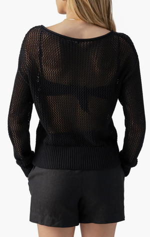 Sanctuary Open Knit Sweater | Black