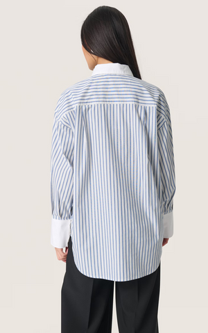 Soaked SLMimilous Iva Shirt LS | Blue Stripe