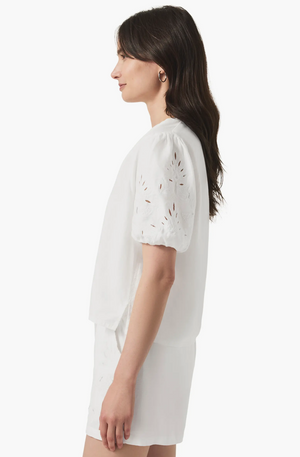 Splendid Cayden  Embroidered Blouse | White