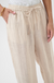 Cream Bellis 100% Linen Pant | Sand