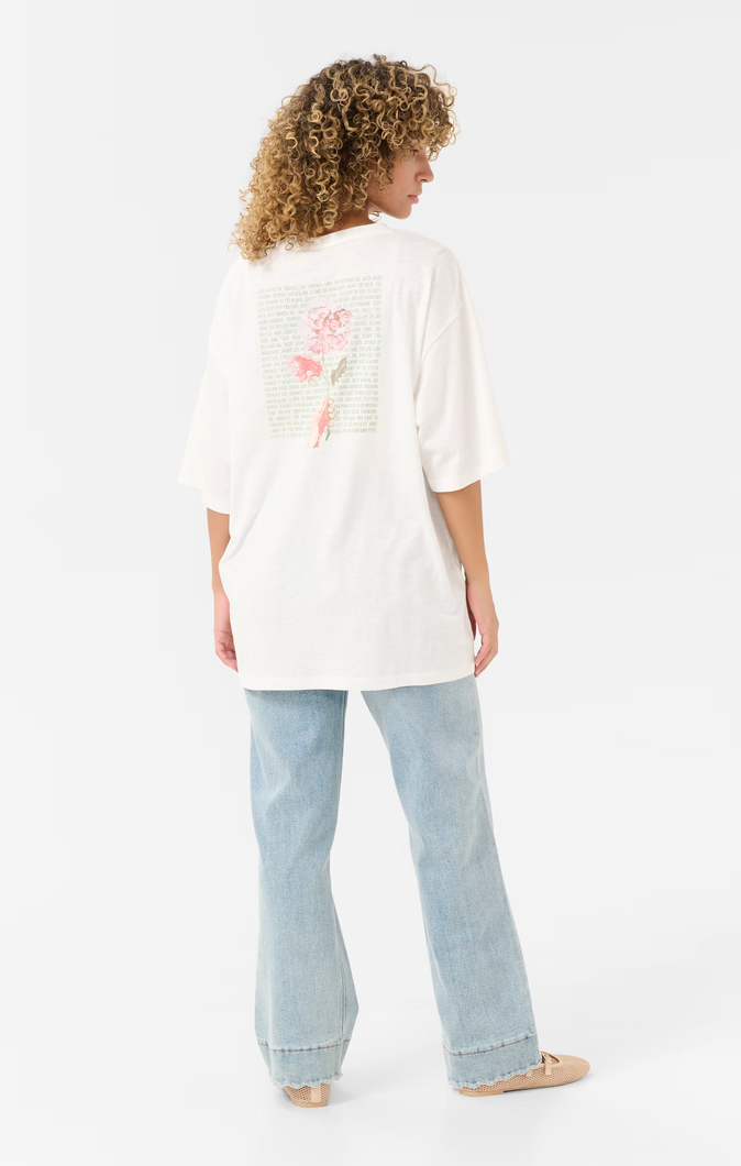 Cream Siffa T-Shirt | Rose