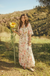 Cream Hailey Long Dress | Flower
