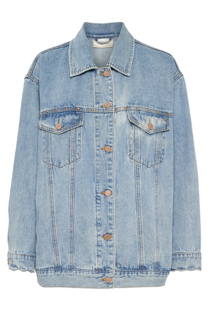 Cream Gigi Denim Jacket With Heart Back