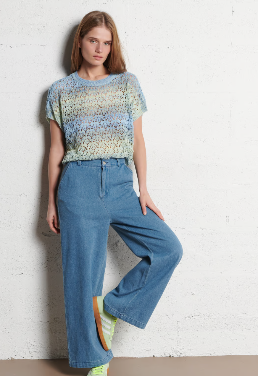 The Korner Knit Top | Blue