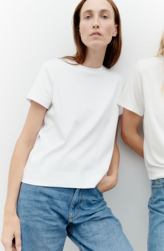 InWear Luke 100% Cotton Base Tee  | Black + White