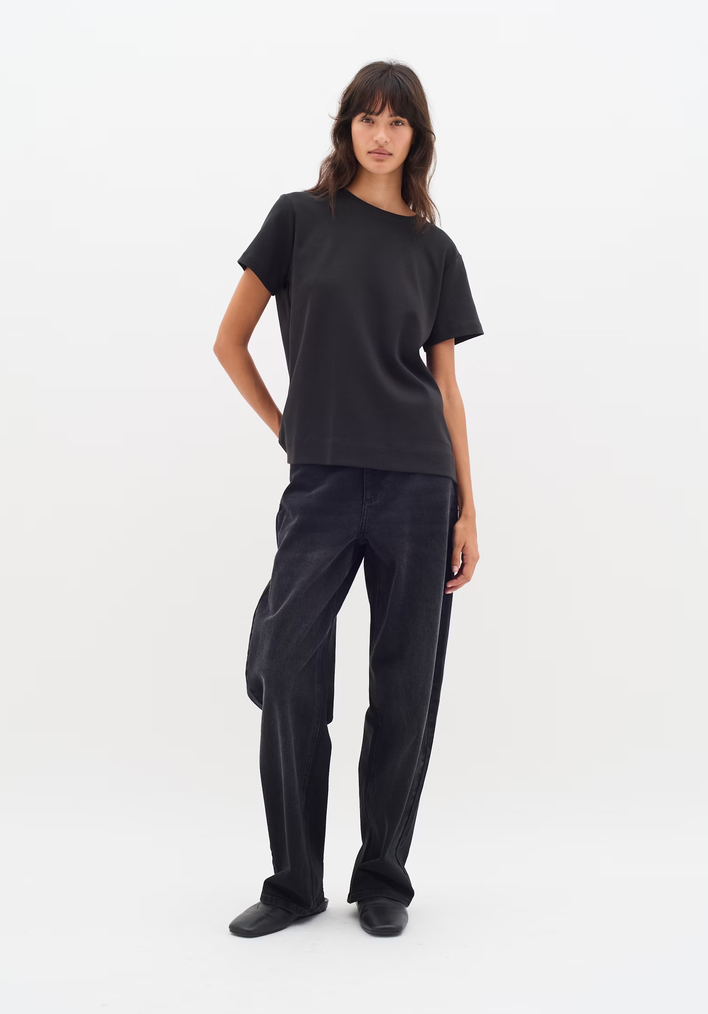 InWear Luke 100% Cotton Base Tee  | Black + White