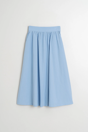 Indi & Cold Poplin Midi Skirt | Blue
