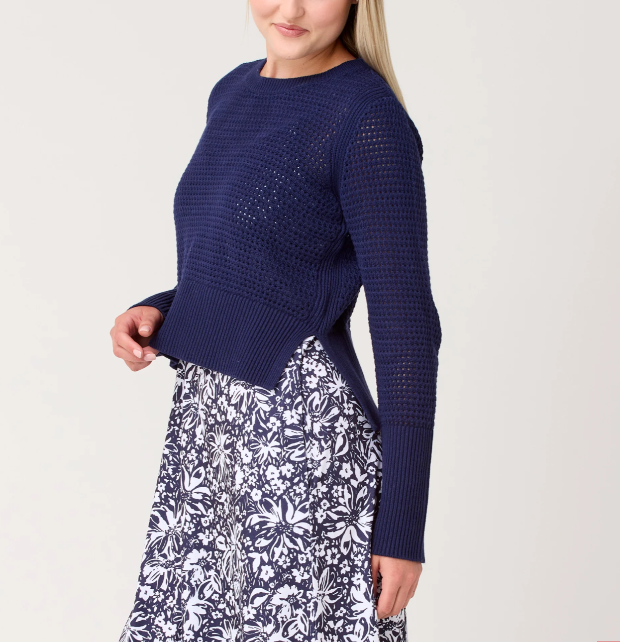 Krimson Klover Ace Sweater | Indigo + White