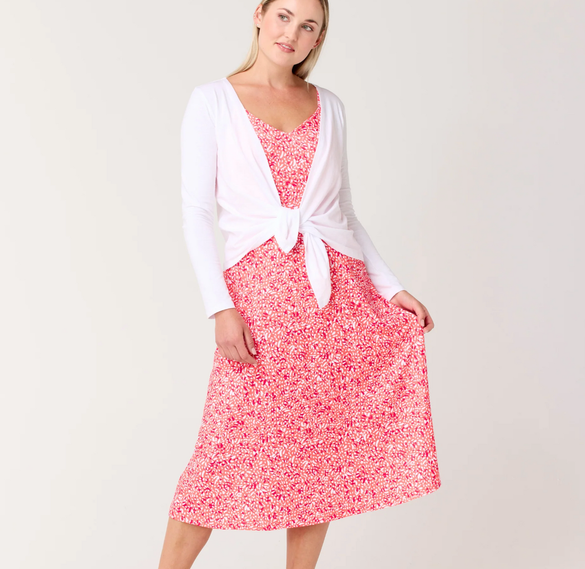 Krimson Klover Breezy Cardigan | Indigo + White