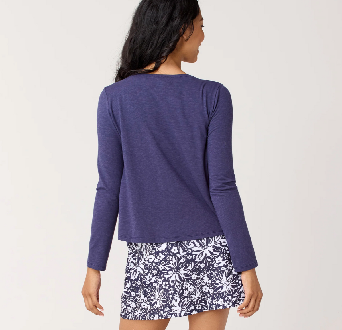 Krimson Klover Breezy Cardigan | Indigo + White