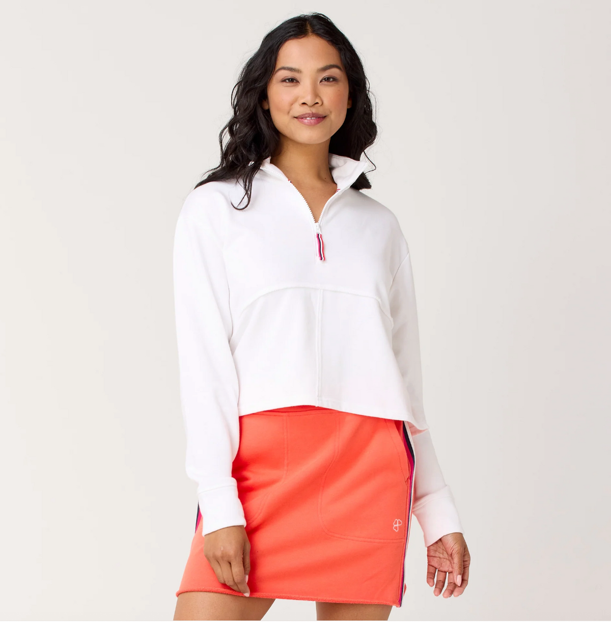 Krimson Klover Holly 1/2 Zip | White