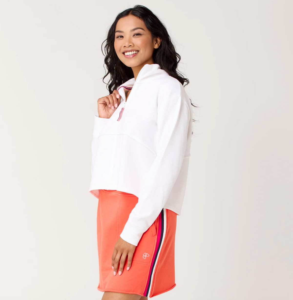 Krimson Klover Holly 1/2 Zip | White