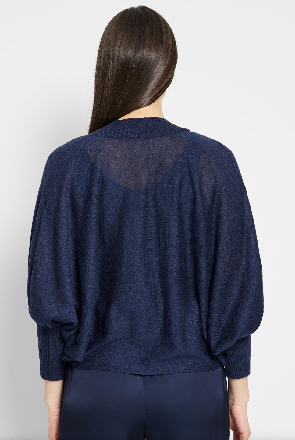 Nic & Zoe Ramie Crush Cardigan | Indigo