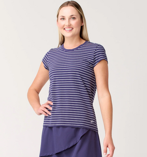Krimson Klover Aila Top | Indigo White Stripe