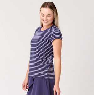 Krimson Klover Aila Top | Indigo White Stripe