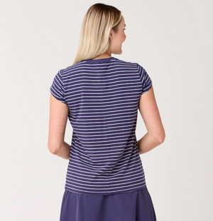 Krimson Klover Aila Top | Indigo White Stripe