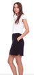 Up! Solid Techno Petal Slit Skort | Black
