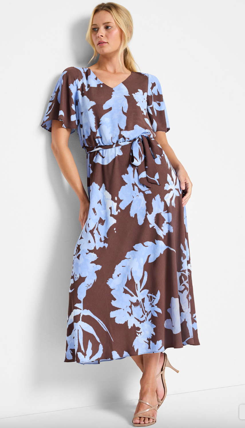 Nic & Zoe Cloud Blossom Brooke Dress | Brown Multi