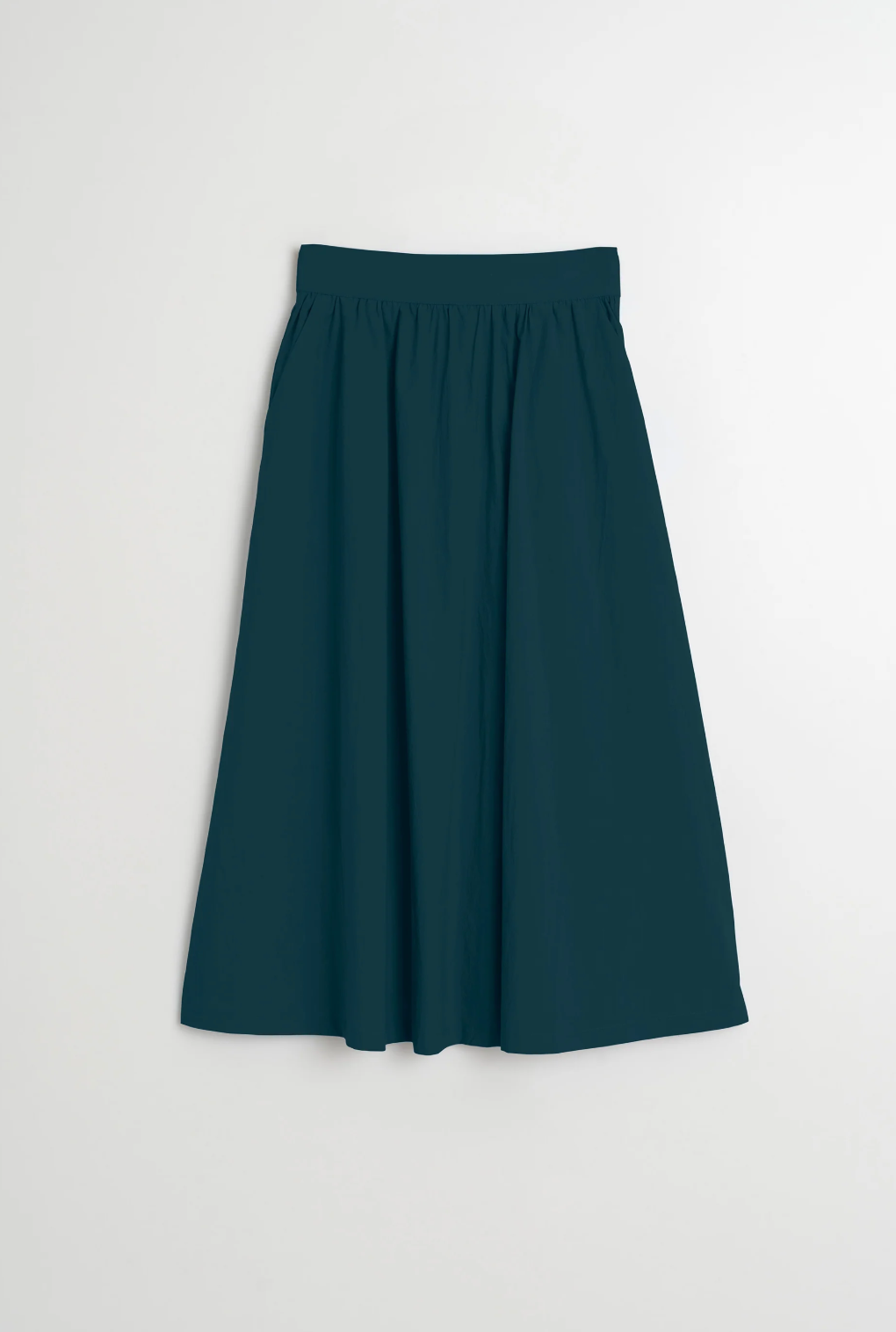Indi & Cold Poplin Midi Skirt | Blue