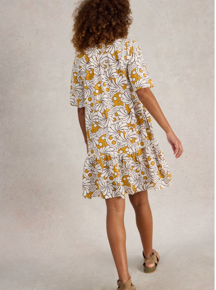 White Stuff Otta Linen Blend Dress | Yellow