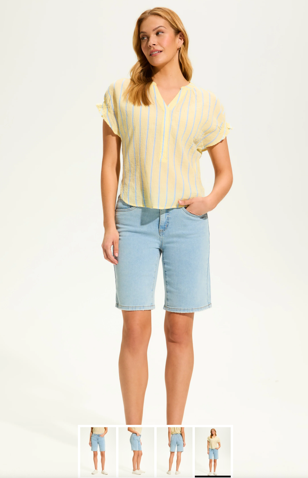 French Dressing Olivia Bermuda | Powder Wash