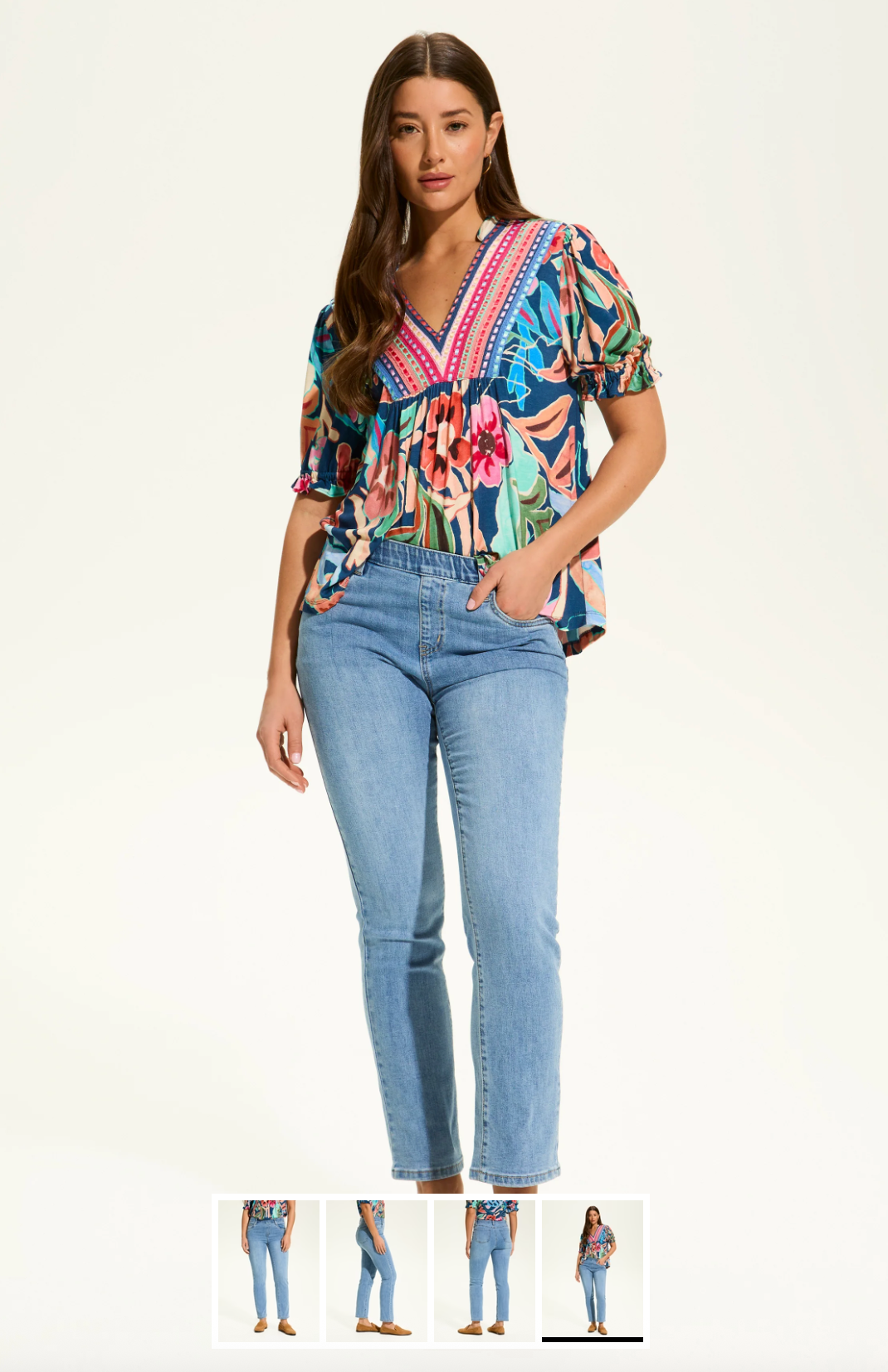 French Dressing Basic Pull-On Straight Ankle | Medium Wash